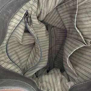 FRYE Melissa Whipstitch Hobo Bag Leather  "Ice" Gray Women's